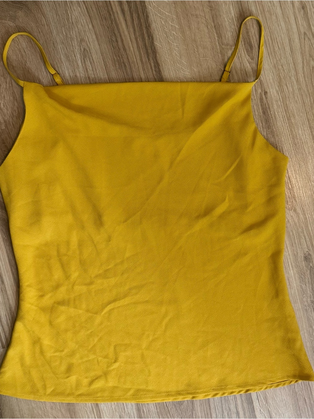 mine Mustard Yellow Adjustable Spaghetti Strap Camisole